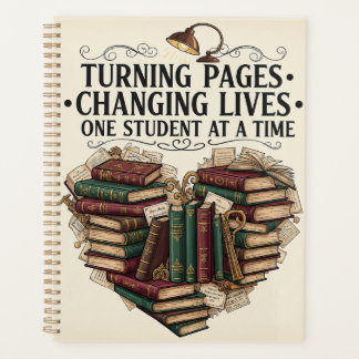 Teacher Planner | Turning Pages Book Heart