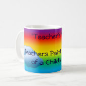 Teacher Rainbow Mug Coffee Mug Cup (Devant gauche)