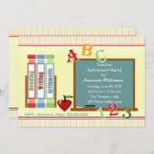 Teacher Retirement ChalkBoard Uitnodiging (Voorkant / Achterkant)