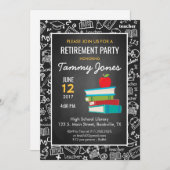 Teacher Retirement Uitnodigingsbord Kaart (Voorkant / Achterkant)