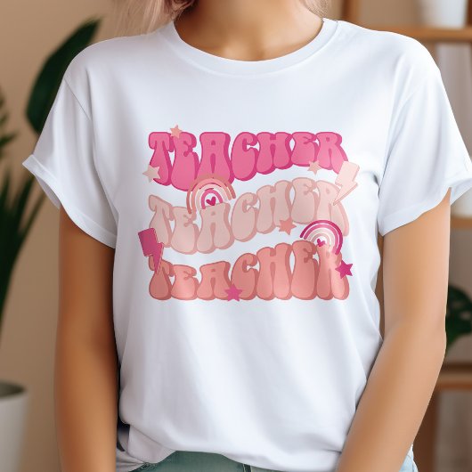 Teacher rose Professeur Teacher Retro T-shirt