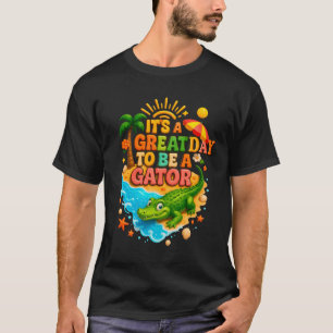 Teacher School Alligator Het is een geweldige dag T-shirt