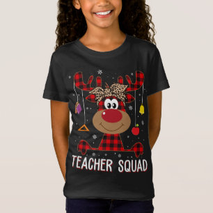 Teacher Squad Kerstmis Grappige Rendier Docent XMA T-shirt