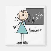 Teacher Stick Figuur Magneet (Voorkant)
