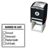Teacher Student Late Grading Checklist Zelfinktende Stempel (In situ)