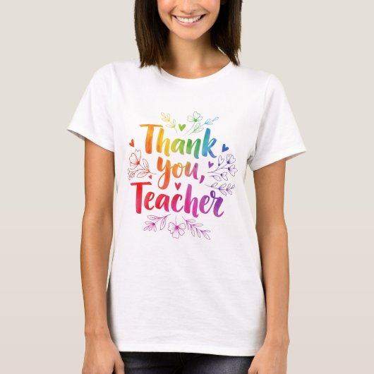 Teacher T-Shirt - Merci, Enseignant! (Devant)
