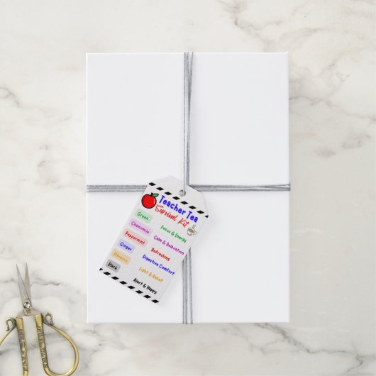 Teacher Tea Survival Kit Cadeau Label Cadeaulabel (Met Touw)