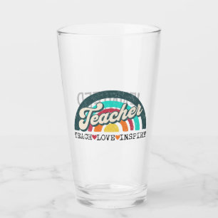 Teacher tekst ontwerp glas