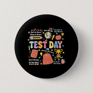 Teacher Test Dag Motivatie Teacher Starr Testin Ronde Button 5,7 Cm