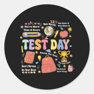 Teacher Test Dag Motivatie Teacher Starr Testin Ronde Sticker