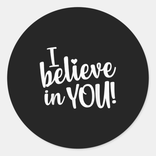 Teacher Test Day I Believe In You Testing Exam Pro Ronde Sticker (Voorkant)