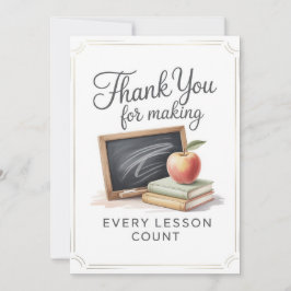Teacher Thank You Card Bedankkaart