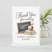 Teacher Thank You Card Bedankkaart (Staand voorkant)