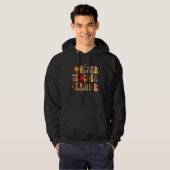 Teacher Thanksgiving Retro Fall Autumn Leopard App Hoodie (Voorkant volledig)