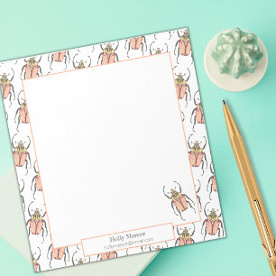 Teacher Valentijn Gepersonaliseerde Kevers Liefde  Notitieblok