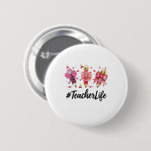 Teacher Valentine Coquette Bow Teacher Valentines  Ronde Button 5,7 Cm (Voorkant /achterkant)