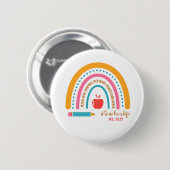 #Teacherlife Rainbow Specialized Teacher's Name Ronde Button 5,7 Cm (Voorkant /achterkant)