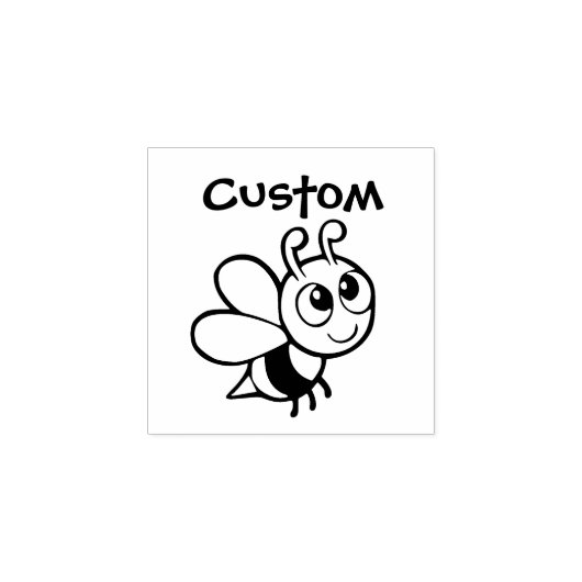 Teacher's aanpasbare stempel - Cartoon Bee (Afrduk)