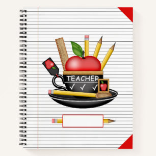 Teachers Apple Teacup Large Notitieboek