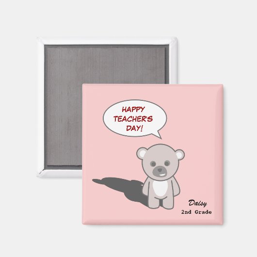Teacher's Day_Magnet1(Personaliseren) Magneet (Voorkant / Achterkant)