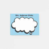 Teacher's Gepersonaliseerde denkbubbel Post-it® Notes (Voorkant)