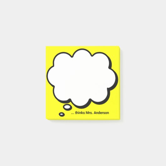 Teacher's Gepersonaliseerde denkbubbel Post-it® Notes (Voorkant)
