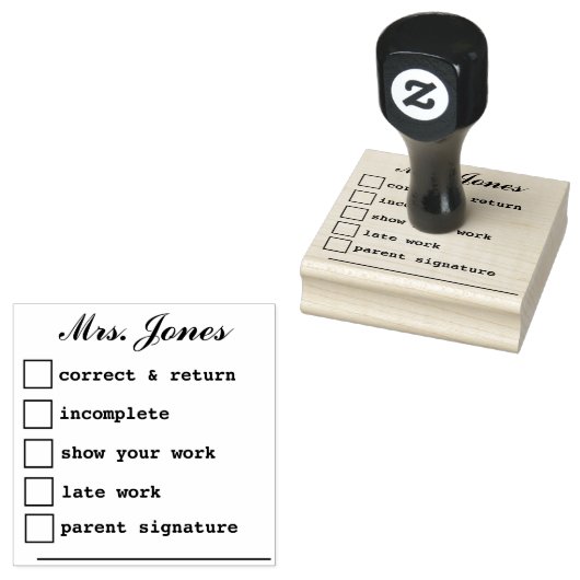 "Teacher's Notes" Rubberen stempel (Gestempeld)