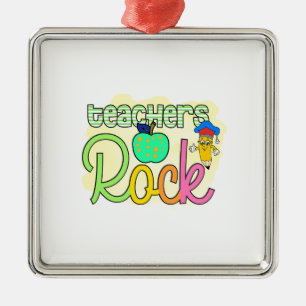 Teachers Rock Metalen Ornament