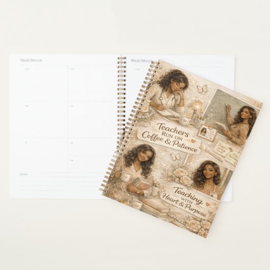 Teachers run on coffee and patience (Devant avec enveloppe)