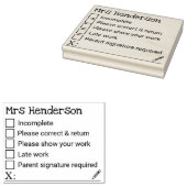 TEACHERS WAARMEE NOTA'S WORDEN GEWAARMERKT, RUBBER RUBBERSTEMPEL (Gestempeld)