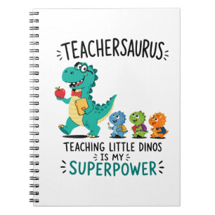 Teachersaurus leraar humor met kleine dinosauriërs notitieboek