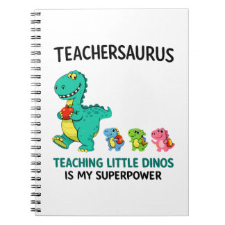 Teachersaurus leraar humor met kleine dinosauriërs notitieboek