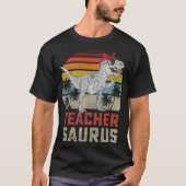 Teachersaurus T Rex Dinosaur Teacher Saurus Family T-shirt (Voorkant)
