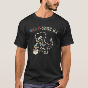 Teachersaurus T-Rex Shirt Autisme Bewustzijn Dinos