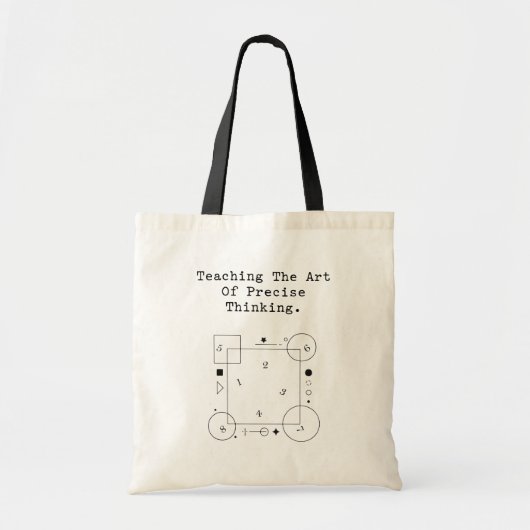 Teaching Art of Precise Thinking | Math Logic Tote Bag (Voorkant)