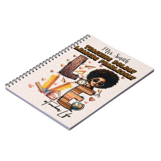 Teaching Boldly Custom Teacher Journal (Côté gauche)