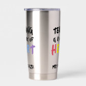 Teaching is a Work of Heart Personalized Geïsoleerde Drinkbeker (Rechts)