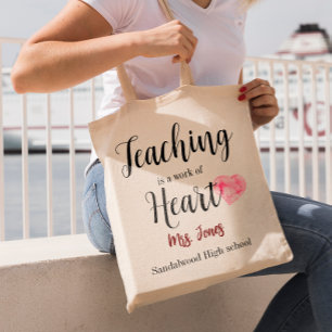 Teaching is een werk van Heart School Teacher Foto Tote Bag