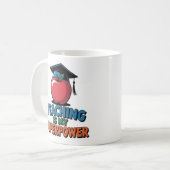 Teaching Is My Superpower Funny Teacher Coffee Mug (Devant gauche)