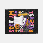 Teaching My Boos Ghost Teacher Cute Pencil Hallowe Fleece Deken (Voorkant (Horizontaal))