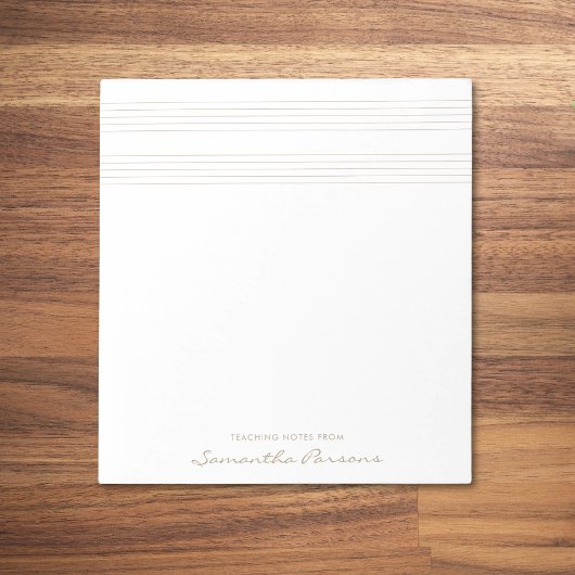 Teaching Notes Music Teacher Sta minimaal Notitieblok