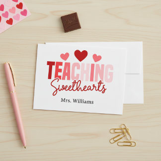 Teaching Sweethearts Custom Teacher Valentine Kaart