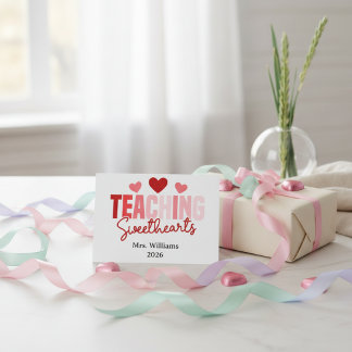 Teaching Sweethearts Customizable Class Valentine Kaart