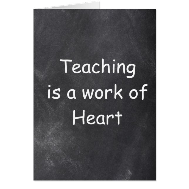 Teaching Work Heart Chalkboard Design Venin Idea (Devant)