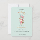 Teacup Bloemen Baby shower Tea Party Uitnodiging (Voorkant)