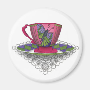 Teacup Butterfly Magnet Magneet