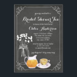 Teacup Chalkboard Elegant Bridal Shower Invitation<br><div class="desc">Plus de jolies invitations de douche nuptiale dans le Little Bayleigh Store!</div>