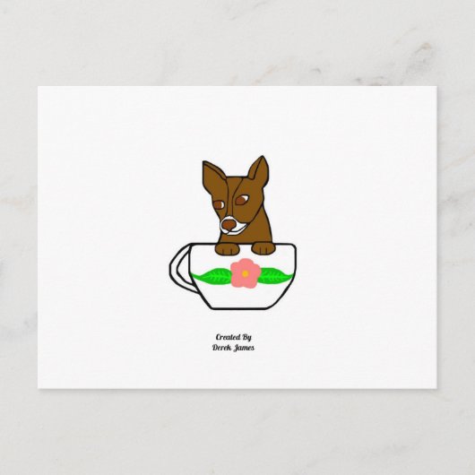 Teacup Chihuahua Briefkaart (Voorkant)