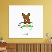Teacup Chihuahua Gravé de toile (Insitu(Salon))