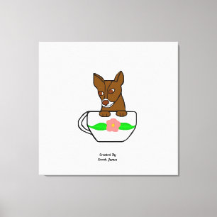 Teacup Chihuahua Gravé de toile